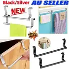 Over Door Tea Towel HolderALack Bathroom Rail Cupboard Hanger Kitchen Bar Hook R