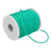55 Yards 2mm PVC Hollow Pipe Rubber Cord 1mm ID with Plastic Spool, Turquoise