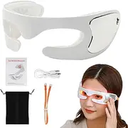 Massager for Eye Care - Red Light Eye Protection Massage Goggles - Relieves Eye Fatigue with Surround Design, Visible Eye Massager for Dark Circles, Eye Bags