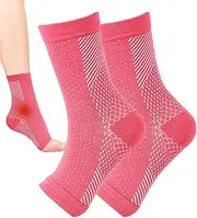 Generisch Neuropathy Socks for Women | Open Compression Socks for Swelling - Foot Compression Sleeves for Ankle/Heel Support, Gym, Hiking, Running