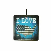 I Love USA Land Of The Free Home Of The Brave Air Freshener