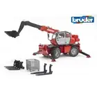 Bruder Toys 02129 Pro Manitou Loader MRT 2150 with Forks Bucket Toy Model 1:16