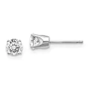 14kw .75ct I1 J K Diamond Stud Push on Post Earrings