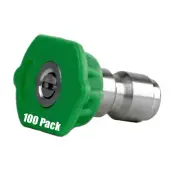 100 Pack Erie Tools Pressure Washer 1/4" Quick Connect 25 Degree 3.0 Nozzles