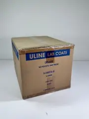 NEW 25 pack Uline Deluxe Lab Coat - XL S-24015-X