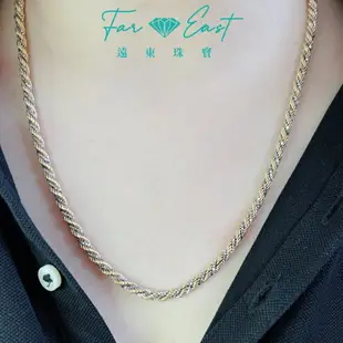 FAR EAST Jewellery 義大利進口K金項鍊-雙色K金