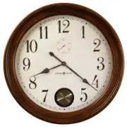Howard Miller Auburn Wall Clock 32.5"X8.75" Classic Digital Round Metal Brown