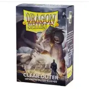 100 Dragon Shield MATTE OUTER Sleeve Protectors Standard Deck Card Size Clear