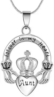 DOTUIARG Forever in My Heart Crown Ash Urn Memorial Pendant Necklace Cremation Jewelry