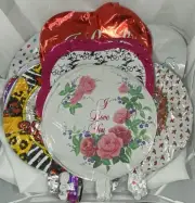 (42) LOVE MYLAR BALLOONS - I / WE LOVE YOU, ONE IN A MILLION, FEW VALENTINE 18"