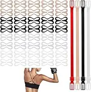 PEUTIER 44pcs Bra Cross Back Clip & Bra Straps, Bra Strap Clips Holder Anti-Slip Bra Buckle Clips Bra Strap Clips for Back Bra Clips for Narrow Shoulder Straps Women Girls Gift (4 Colors), Skin Color,