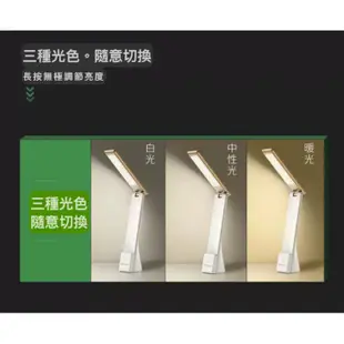 Panasonic 國際牌 松下USB充電LED折疊檯燈 一年保固 便攜式三色護眼燈 攜帶式照明燈 閱讀燈 補光燈