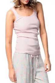 Rib Lace Singlet--PAP-7022