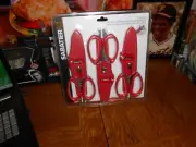 SABATIER 3 PIECE 10-IN-1 MULTIPURPOSE SCISSORS SET EDGEKEEPER FACTORY SEALED FS!