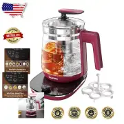 1.5L Borosilicate Glass Tea Maker with Temperature Control - Perfect for Teas