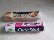 CHAPSTICK LIP BALM PAIR FLAVORED PUMPKIN PIE & CHERRY SKIN PROTECTANT NEW HEALTH