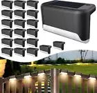 20 Pcs Waterproof Solar Deck Lights for Outdoor Steps, Fences, Gardens, and Path