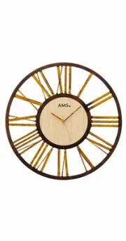 Modern wall clock with quartz movement from AMS AM W9648 NEW