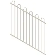 ProtectorAl 0350-1200W x 1200H Surfmist Loop Top Pool Fence Panel Raked 16-30º