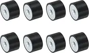 uxcell 8Pcs 30 x 20mm M8 Thread Female Rubber Mounts, Vibration Isolators, Replaces Anti Vibration Pads Flat Silent Block Base Block