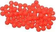 uxcell Fishing Beads Glow Soft Plastic Fishing Bait Eggs Lure Rigs Accessories, 6 mm Fit for Saltwater Freshwater - Round (1000 Pack, Red)