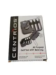 NIB New Centrios Golf Tool Set w/ Belt Clip Tees Counter Magnet Brushes 3.5x2.5"