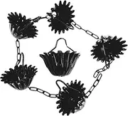 DFTDFYXYRain Chain Rain Water Catcher Aluminum Hanging Rain Chains Decorative Rain Chains for Gutters Rain Chain with Hooks and Fixings for Courtyards, Temples, Drainage Systems,Black,2.6m(8.5ft)