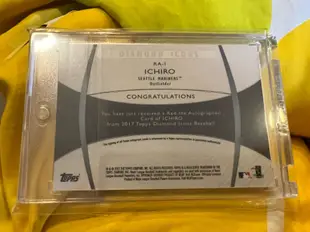 2018 TOPPS DIAMOND ICONS 51 《ICHIRO》RA-I 限量5張 卡面紅簽 ！尾號！