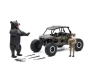 New-Ray Toys Camo Polaris RZR XP4 1000 with Figure and Bear Hunting Play Set