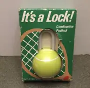 Tennis Ball "It's A LOCK" Combination Padlock by Two's Company
