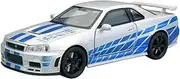 Decorative Car Model 1:32 for Skyline GTR R34 Alloy Car Models Bedroom Decoration New Year's Eve Party Decoration Perfect for Gifting(Silver)