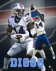 Buffalo Bills Lithograph print of Stefon Diggs 2020 11 x 14