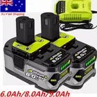Battery / Charger For RYOBI P108 18 Volt One Plus High Capacity Lithium 9Ah 6Ah