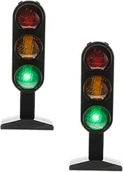 JOINPAYA 2pcs Traffic Light Toy Simulation Model Toy s Gas Station Toy Traffic Light Lamp Traffic Lights Miniature Traffic Stoplight Signal Car Mats Traffic Light Street Lamp Black Plastic