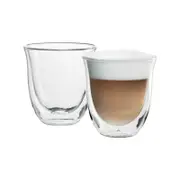 DeLonghi Double Wall Cappuccino Glasses 270mL Set of 2