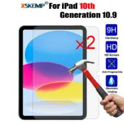 2PCS Tempered Glass Screen Protector Clear For iPad 10th 9th 8th 7th 6 5th Gen
