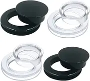 4 Sets Umbrella Hole Ring and Cap, SourceTon Umbrella Hole Cap, Umbrella Table Cap Plug Suitable for Outdoor Patio Tables and Beach Umbrella Plugs