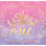 Disney Princess Once Upon A Time 1st Birthday Large Napkins / Serviettes (Pack of 16)