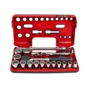 Sidchrome 21 Piece (Metric) 1/2" Drive Socket Set with Rotator Ratchet SIDSCM...