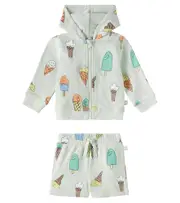 [Stella McCartney Kids] Stella McCartney Kids Baby printed fleece sweatshirt and shorts set M 3 green