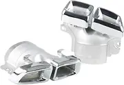 1 Pair Car Exhaust Tail Tip Muffler Tips Stainless Steel Tail Throat Compatible For Benz 2014-2015 ML W166/ GL X166