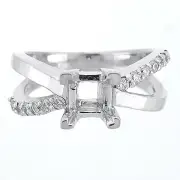 14k Semi Mount Split Shank Diamond Engagement Ring Setting 0.42 Carats ($3681)
