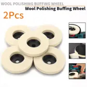 2Pcs 3'' Wool Polishing Disc Buffing Wheel Abrasive For Metal Angle Grinder Tool