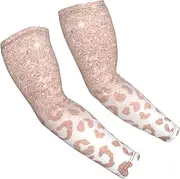 [FSCEV] Rose Gold Glitter Sun Protection Arm Sleeves Outdoor Essentials Cooling Compression Golf Hiking Cycling
