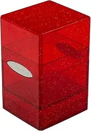 Ultra Pro Satin Tower Deck Box, Glitter Red