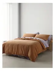 [Vue] Stonewashed Cotton Quilt Cover Set in Caramel