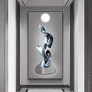 Modern LED Wall Decor,Led Wall Hanging Mural Metal Framed Wall Art For Home Entrance Hallway(D,70x140cm)