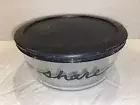 MULTIPLES Pyrex 7203 7-Cup Clear Round Glass Food Storage Bowl black lid SHARE
