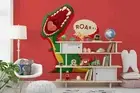 3D Pink Dinosaur Wallpaper Wall Mural Removable Self-adhesive 103