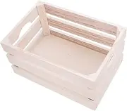 TOKIDNY Wooden Storage Box Display Crate Vintage Milk Crate Desk Organizer Stylish for Home Decor
